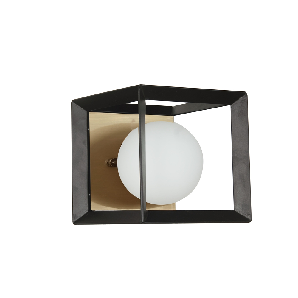 Dainolite Signature Vanity Light - 1-Light - 6-in - Black And Aged Brass 3 Dainolite Signature Vanity Light - 1-Light - 6-in - Black And Aged Brass
