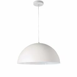 Dainolite Ofelia Pendant Light - 1-Light - 16-in X 8-in - Matte White