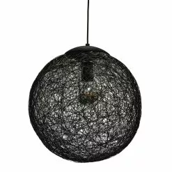 Dainolite Payton Pendant Light - 1-Light - 15.75-in X 15.75-in - Black
