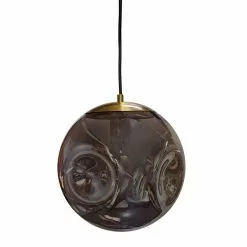 Dainolite Eris Pendant Light - 1-Light - 9.75-in X 10-in - Aged Brass