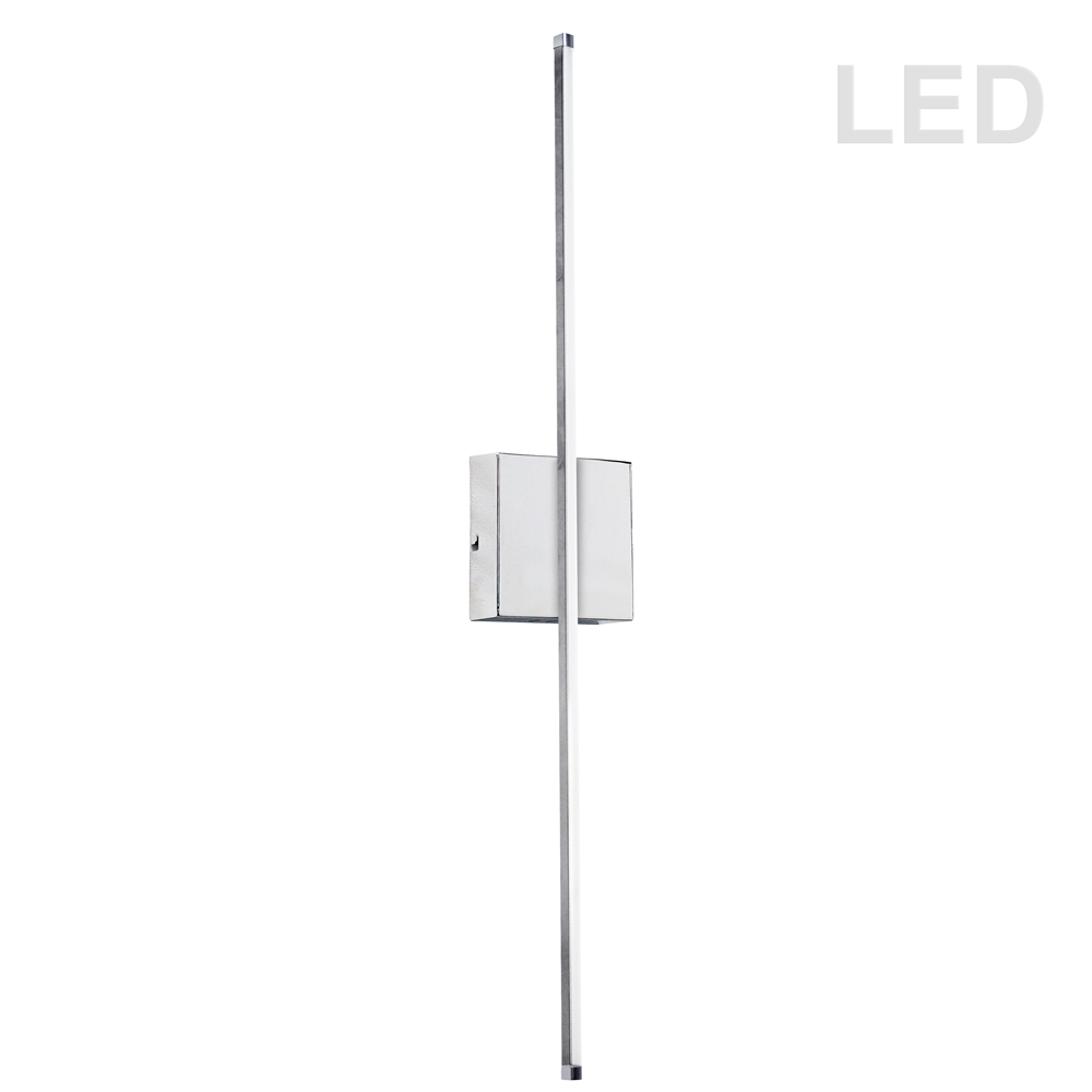 Dainolite Array Wall Sconce - 1-Light - 24.5-in - Polished Chrome/White 3 Dainolite Array Wall Sconce - 1-Light - 24.5-in - Polished Chrome/White
