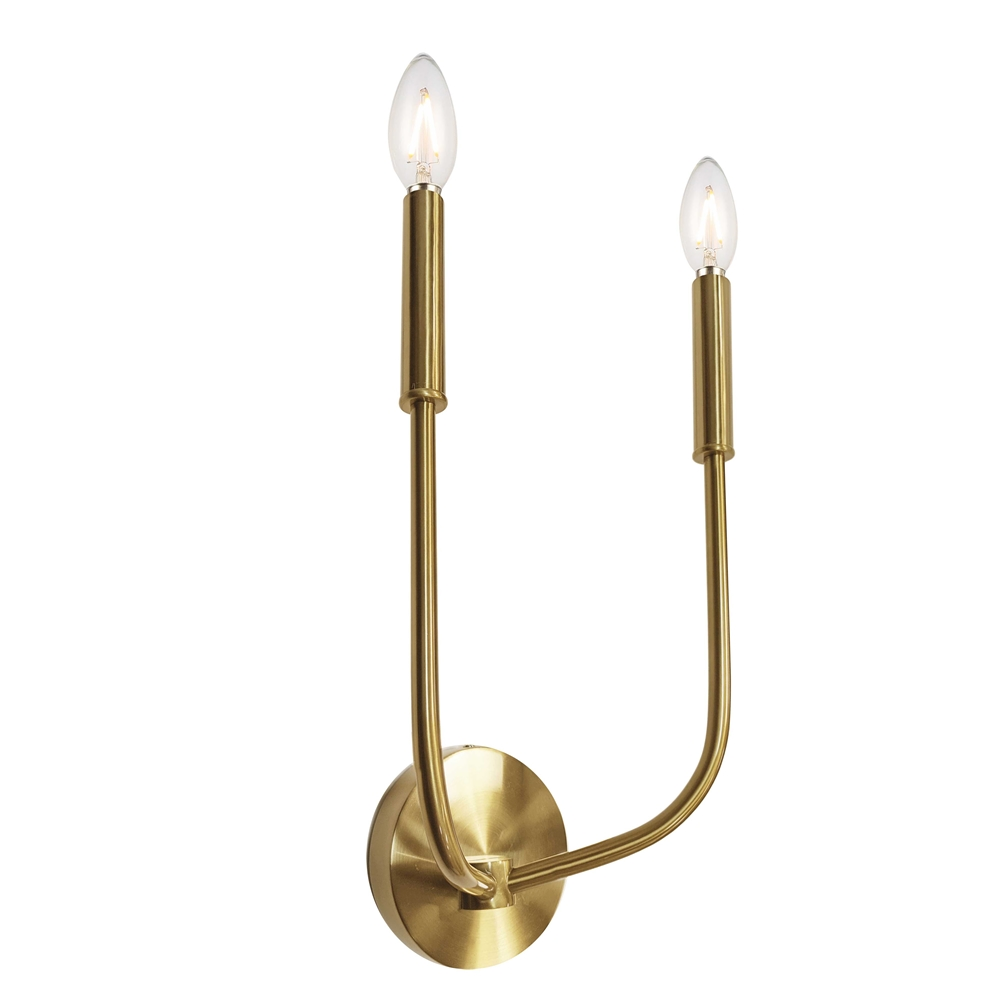 Dainolite Eleanor Wall Sconce - 2-Light - 4.75-in - Aged Brass 3 Dainolite Eleanor Wall Sconce - 2-Light - 4.75-in - Aged Brass