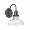 Dainolite Signature Wall Sconce - 1-Light - 8-in - Black And Antique Brass -Dainolite Sales 330734023 MainImage 001