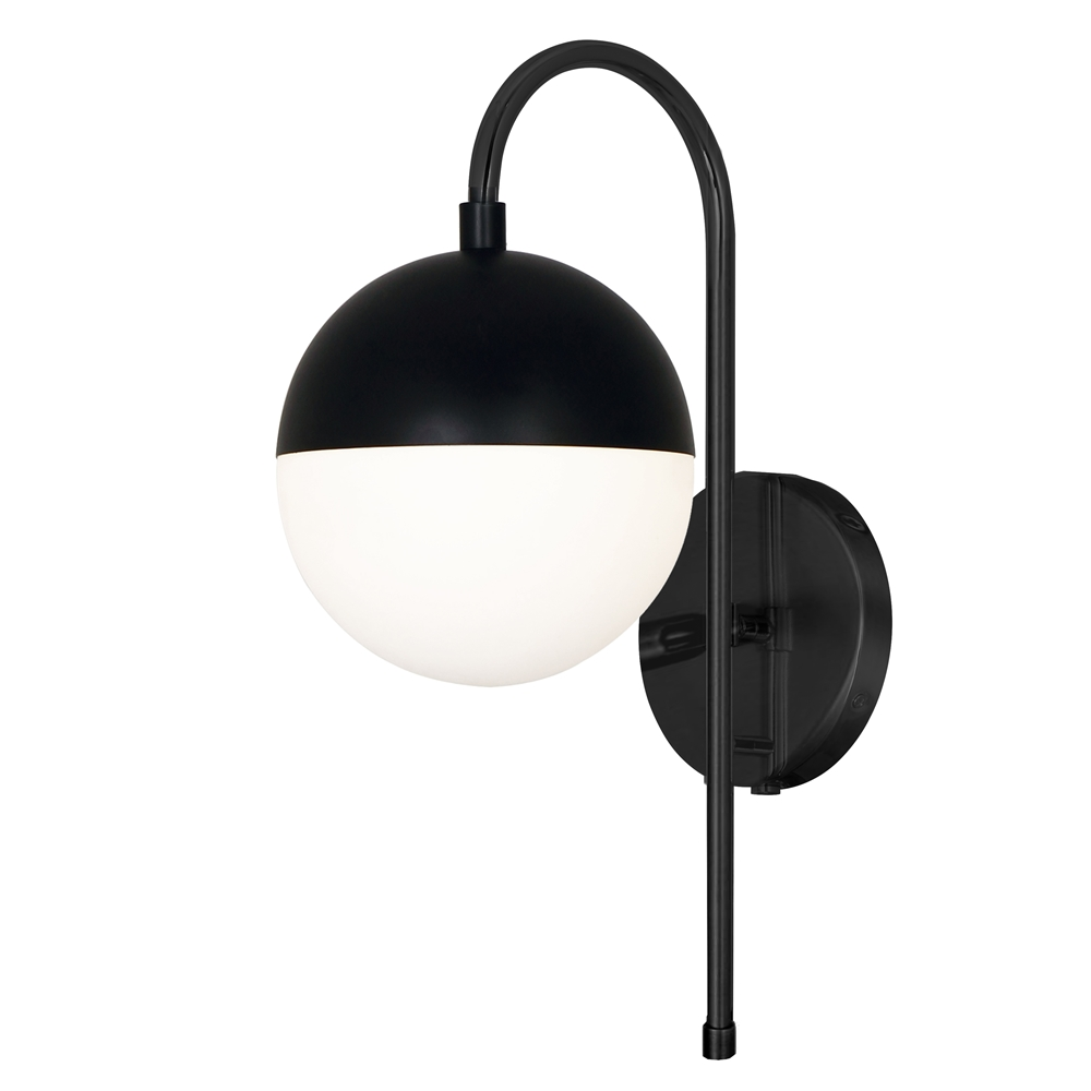 Dainolite Dayana Wall Sconce - 1-Light - 7-in - Matte Black 3 Dainolite Dayana Wall Sconce - 1-Light - 7-in - Matte Black