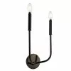 Dainolite Eleanor Wall Sconce - 2-Light - 4.75-in - Matte Black 2 Dainolite Eleanor Wall Sconce - 2-Light - 4.75-in - Matte Black -Dainolite Sales 330734039 MainImage 001