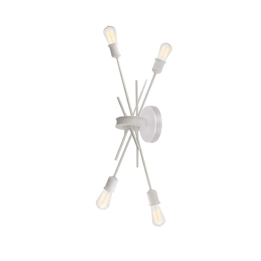 Dainolite Nebraska Wall Sconce - 4-Light - 11-in - White 3 Dainolite Nebraska Wall Sconce - 4-Light - 11-in - White