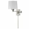 Dainolite Dainotlite 13-in H Swing Arm Wall Lamp - Satin Chrome/White -Dainolite Sales 330762520 MainImage frCA