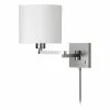 Dainolite Dainotlite 12-in H Swing Arm Wall Lamp - Satin Chrome/White -Dainolite Sales 330762551 MainImage frCA