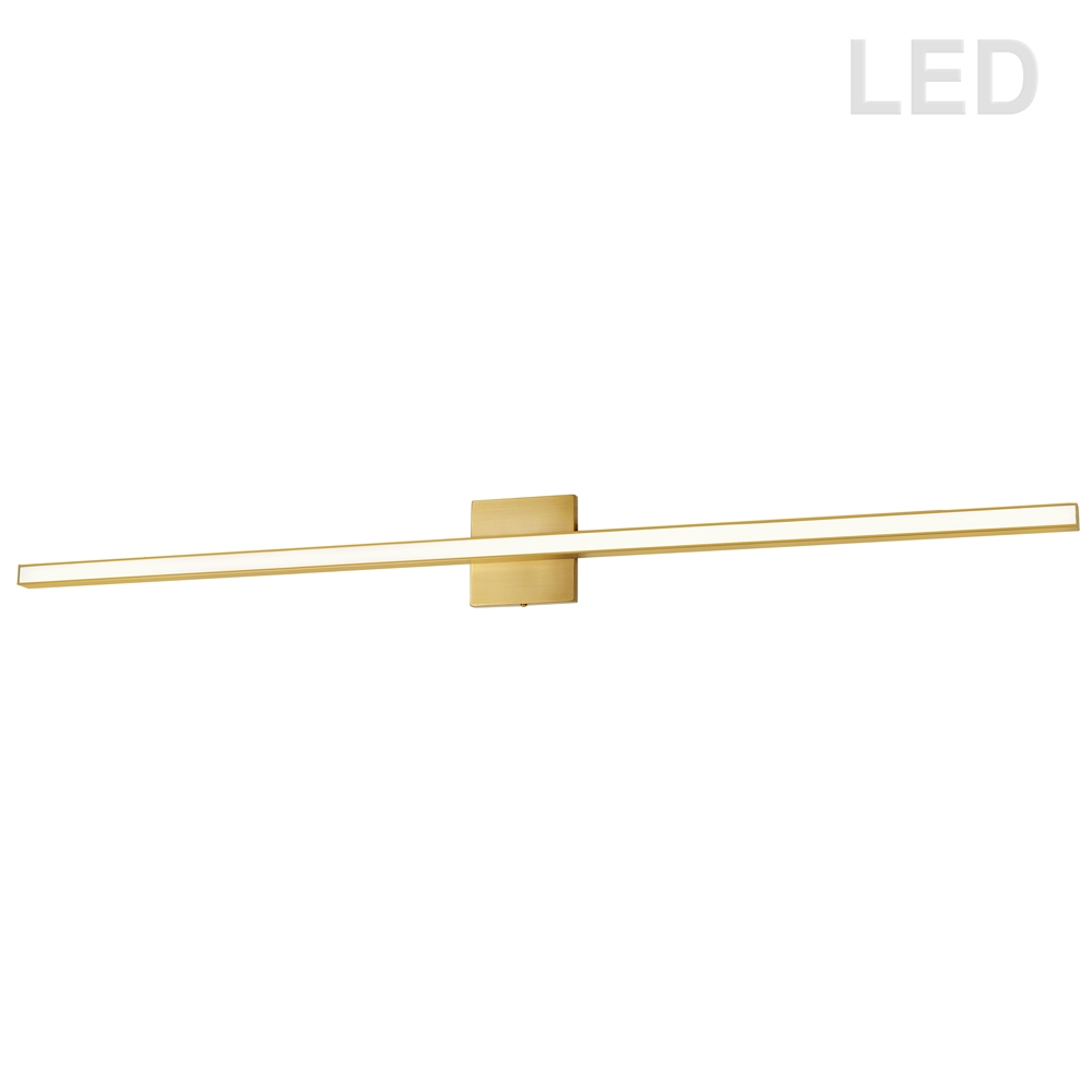 Dainolite Arandel 1-Light 47.5-in Brass Modern Vanity Light 3 Dainolite Arandel 1-Light 47.5-in Brass Modern Vanity Light
