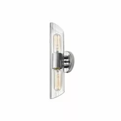 Dainolite Samantha 2-Light 16-in Chrome Transitional Vanity Light