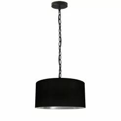 Dainolite Braxton Transitional Black And Silver 14-in Pendant Light