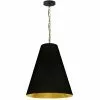 Dainolite Anaya Transitional Drum Black And Gold 20-in Pendant Light