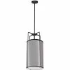 Dainolite Trapezoid Modern/Contemporary Grey And Black 12-in Pendant Light