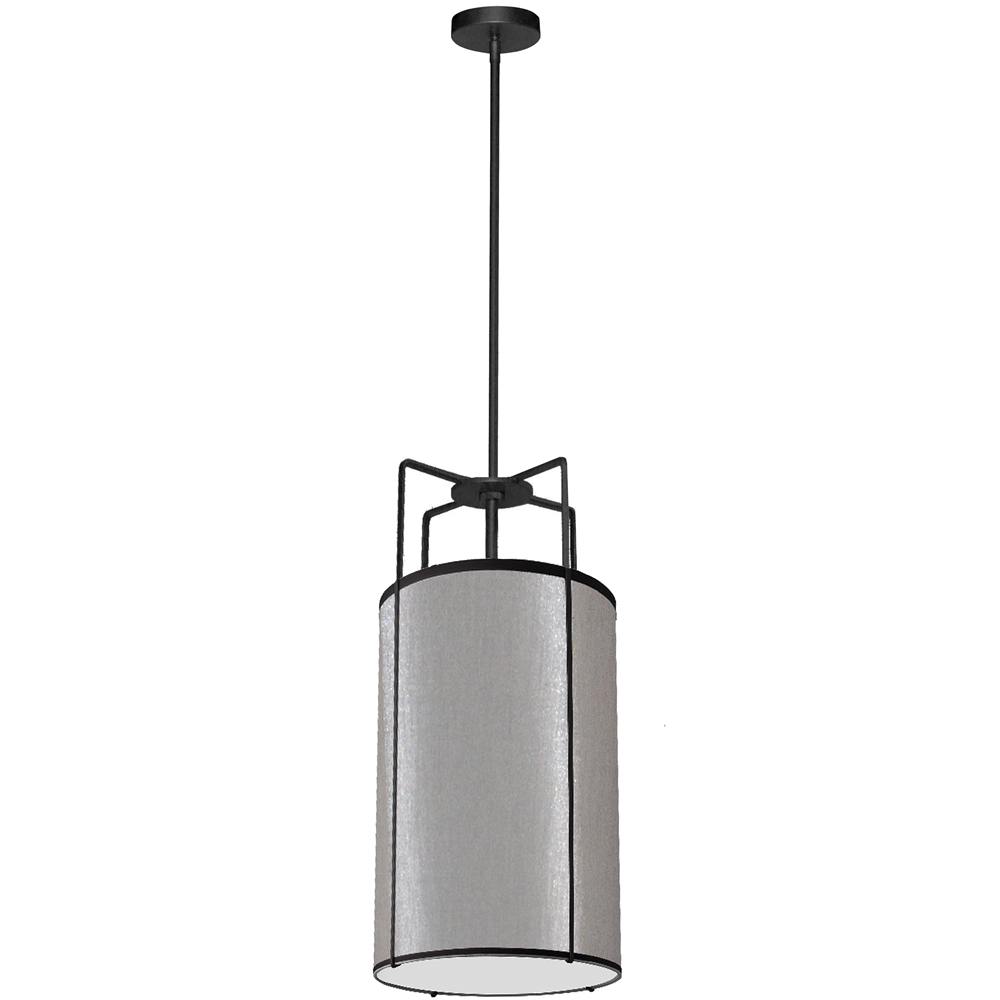 Dainolite Trapezoid Modern/Contemporary Grey And Black 12-in Pendant Light 3 Dainolite Trapezoid Modern/Contemporary Grey And Black 12-in Pendant Light