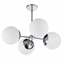 Dainolite Dayana 4-Light Polished Chrome Transitional Chandelier