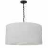 Dainolite Braxton Transitional White And Black 26-in Pendant Light