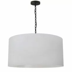 Dainolite Braxton Transitional White And Black 26-in Pendant Light