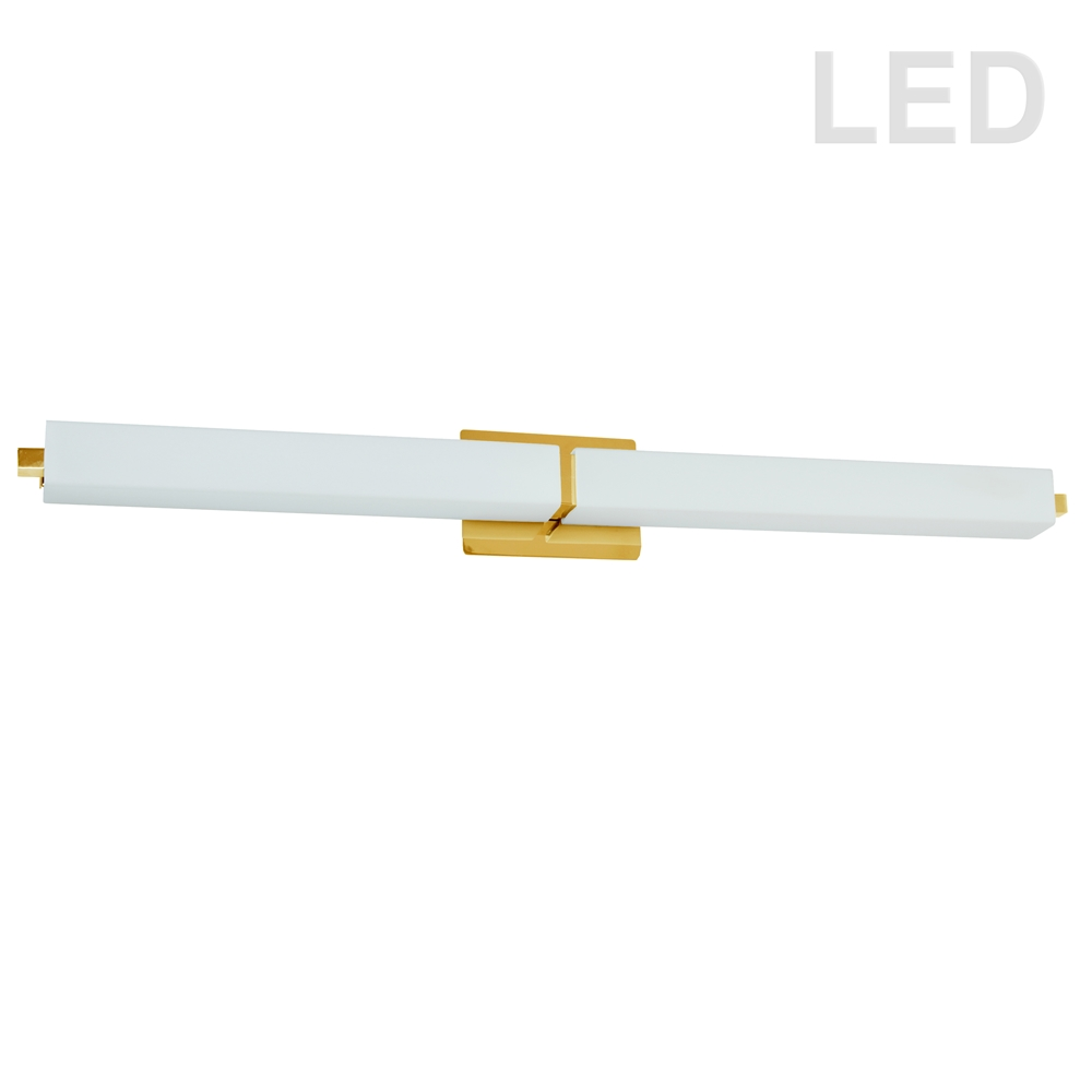 Dainolite 1-Light 39-in Brass Modern Vanity Light 3 Dainolite 1-Light 39-in Brass Modern Vanity Light