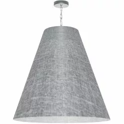 Dainolite Anaya Transitional Grey And Polished Chrome 32-in Pendant Light