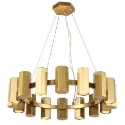 Dainolite Centella 16-Light Aged Brass Modern/Contemporary Chandelier