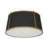 Dainolite Trapezoid 16-in Black Modern/Contemporary Incandescent Flush Mount Light -Dainolite Sales 330844941 MainImage 001