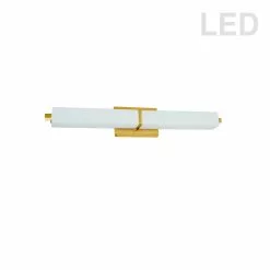 Dainolite 1-Light 27-in Brass Modern Vanity Light