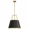 Dainolite Trapezoid Modern/Contemporary Gold And Black 18-in Pendant Light -Dainolite Sales 330844959 MainImage 001