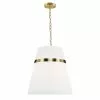 Dainolite Symphony Modern/Contemporary White And Aged Brass 18-in Pendant Light -Dainolite Sales 330844982 MainImage 001