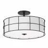 Dainolite Alcala 16-in Matte Black And White Transitional Semi-Flush Mount Light -Dainolite Sales 330844985 MainImage 001