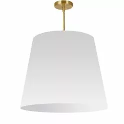 Dainolite Oversized Drum Modern/Contemporary White 26-in Pendant Light