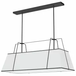 Dainolite Trapezoid 4-Light White Modern/Contemporary Chandelier