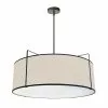 Dainolite Trapezoid Modern/Contemporary Cream And Black 24-in Pendant Light