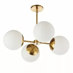 Dainolite Dayana 4-Light Aged Brass Transitional Chandelier