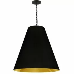 Dainolite Anaya Transitional Black And Gold 26-in Pendant Light