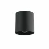 Dainolite 1-Pack Theron 4.75-in Matte Black Modern/Contemporary Incandescent Flush Mount Light