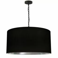 Dainolite Braxton Transitional Black And Silver 26-in Pendant Light