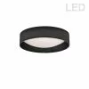 Dainolite 1-Pack 11-in Black/Clear Modern/Contemporary Integrated LED Flush Mount Light