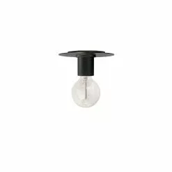Dainolite 1-Pack Roswell 8-in Matte Black Transitional Incandescent Flush Mount Light