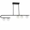 Dainolite Atlas Modern/Contemporary Matte Black 44-in Halogen Pendant Light With Opal Glass 1 Dainolite Atlas Modern/Contemporary Matte Black 44-in Halogen Pendant Light With Opal Glass -Dainolite Sales 330845101 MainImage 001