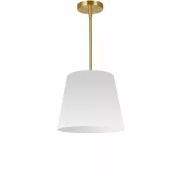 Dainolite Oversized Drum Modern/Contemporary White 14-in Pendant Light