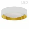 Dainolite 1-Pack 15-in White/Gold Modern/Contemporary Integrated LED Flush Mount Light
