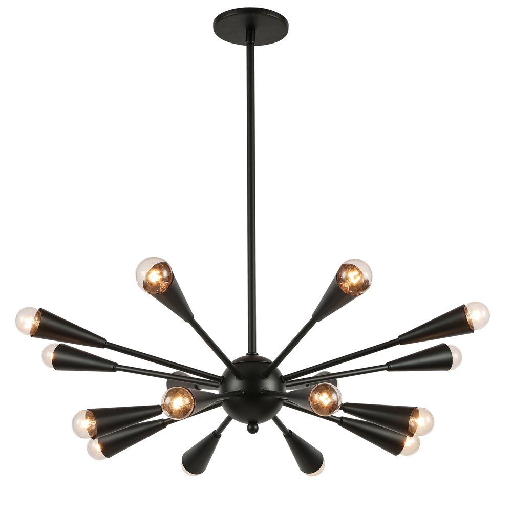 Dainolite Fortuna 16-Light Matte Black Modern/Contemporary Chandelier 3 Dainolite Fortuna 16-Light Matte Black Modern/Contemporary Chandelier