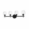 Dainolite Abii 4-Light 29.25-in Black Transitional Vanity Light -Dainolite Sales 330845131 MainImage 001