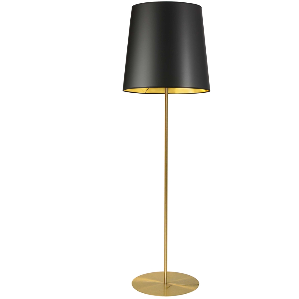 Dainolite 68.5-in Aged Brass Floor Lamp With Black Shade 3 Dainolite 68.5-in Aged Brass Floor Lamp With Black Shade