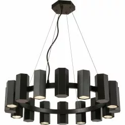 Dainolite Centella 16-Light Matte Black Modern/Contemporary Chandelier