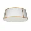 Dainolite Trapezoid 22-in White Modern/Contemporary Incandescent Flush Mount Light -Dainolite Sales 330845201 MainImage 001