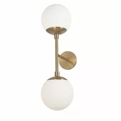 Dainolite 10.5-in W Dayana 2-Light Aged Brass De Style Moderne/traditionnel Halogen Wall Sconce