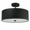 Dainolite Everly 14.25-in Black Transitional Semi-Flush Mount Light -Dainolite Sales 330845222 MainImage 001