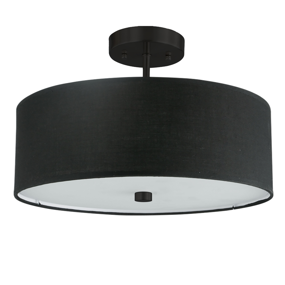 Dainolite Everly 14.25-in Black Transitional Semi-Flush Mount Light 3 Dainolite Everly 14.25-in Black Transitional Semi-Flush Mount Light