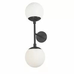 Dainolite 10.5-in W Dayana 2-Light Matte Black De Style Moderne/traditionnel Halogen Wall Sconce